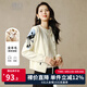 晚白2025秋季新款時尚簡約休閑外套短款上衣氣質(zhì)含羊毛針織開衫女 米白色 L