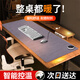 夢(mèng)多福暖桌墊加熱桌墊加長(cháng)加大加熱鼠標墊發(fā)熱桌墊暖手電熱墊學(xué)生辦公室 雅致灰 定時(shí)關(guān)機+智能恒溫【80*33】 大面積發(fā)熱