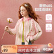 ASK JUNIOR女童外套2025秋透氣撞色連帽小襯衫兒童休閑長(cháng)袖開(kāi)衫 粉色 140