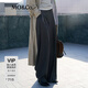 MO&Co.【C+系列】長(zhǎng)褲2025春新品高腰A字裙褲及地闊腿休閑褲MBE1PATT07 深花灰色 XS /155