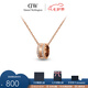 丹尼爾惠靈頓（DanielWellington）DW水晶項(xiàng)鏈 女生圓環(huán)形吊墜 鎖骨鏈時(shí)尚飾品七夕情人節(jié)禮物送女友 玫瑰金 DW00400212