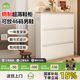 帥仕（shuaishi）鋼制鞋柜窄鞋架門口入戶柜超薄翻斗鞋子收納柜一體靠墻玄關(guān)儲物柜 【升級第三代0.6mm】白色3層80長