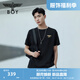 BOY LONDON【簡(jiǎn)約印象】25新款春夏男女同款針織短袖潮流T恤N01254 黑色 XS