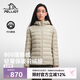 伯希和（Pelliot）戶外輕薄排骨羽絨服女800蓬鵝絨防風(fēng)外套男沖鋒內(nèi)膽125408006綠S