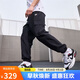 耐克（NIKE）男運動褲 夏季超薄 戶外工裝褲 直筒梭織HJ1991-010黑色 2XL