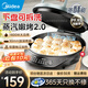 美的（Midea）電餅鐺家庭用上下盤可拆洗蒸汽烤盤家用雙面加熱加深加大烙餅煎餅鍋三明治早餐機(jī)電煎鍋 國家補(bǔ)貼 【下盤可拆洗丨30mm加深盤】JKE3067
