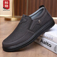 鮟鱇老北京布鞋男春秋單鞋中老年休閑鞋透氣爸爸鞋A5039 咖色  41 