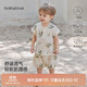 babylove寶寶背心套裝夏季純棉無袖t恤短褲兩件套竹節(jié)棉透氣外出夏裝