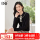 歐莎（OSA）千金小香風(fēng)減齡內(nèi)搭娃娃領(lǐng)針織衫2025秋新款打底衫毛衣女上衣氣質(zhì) 黑色A XL