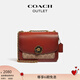蔻馳（COACH）【禮物】奧萊女士女包經(jīng)典標志帆布MADISON 單肩包斜挎包山茶花 棕黃色銹色
