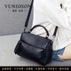 曼尼瓊詩(shī)（VUNIQSON）品牌高端單肩手提包女?huà)寢尶钫嫫ば笨姘驴钶p奢小方包 黑色
