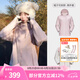 駱駝（CAMEL）戶外沖鋒衣男女外套三合一可拆卸兩件防風(fēng)防水防暴雨登山服裝 A23CA46175，木黛色，女款 M