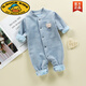 G.DUCKKIDS【優(yōu)選品質(zhì)】嬰兒加厚加絨秋冬連體衣保暖哈衣男女寶寶睡衣新生兒 加絨連體雙面絨小熊藍(lán)色 73cm