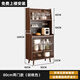帝首臻品實(shí)木餐邊柜一體靠墻北歐現(xiàn)代客廳酒柜茶水柜多功能餐廳儲物收納柜 80cm胡桃色【送柜入戶+包安裝】 E0實(shí)木生態(tài)板+原廠直銷