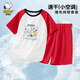 史努比（SNOOPY）童裝男童速干套裝兒童涼爽運動服學(xué)生短袖T恤短褲休閑服夏季薄款
