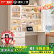 達(dá)木軒電腦桌臺式桌子書桌書柜組合帶書架一體實木書桌學(xué)習(xí)桌 【奶油白抽屜在左】實木生態(tài)板 120*60*183cm