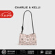 CHARLIE & KELLI品牌 CK輕奢包包女2025夏季法棍托特包輕便幾何菱形單肩小方包 奶茶色【七夕實(shí)用禮物】