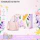 CHARLES&KEITH25秋新品簡(jiǎn)約通勤手提水桶包菜籃子包七夕禮物CK2-10151518 Cotton Candy Pink棉花糖粉 S