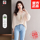AEMAPE超仙真絲防曬衣女夏天中長(zhǎng)款上衣透氣薄襯衫開(kāi)衫外搭桑蠶絲空調(diào)衫 杏色 M