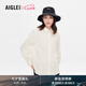 AIGLE艾高秋冬款戶外DFT速干吸濕排汗休閑舒適長袖襯衫女士上衣 粉白色 AN876 40 (170/92A)