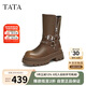 他她（TATA）復(fù)古時(shí)裝短靴馬丁靴機(jī)車(chē)西部靴CDM01DS4 啡色（單里）36