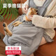 星舵擼貓圍裙專用衣服抱貓服貓咪剪指甲固定包神器圍兜防毛罩衣不粘毛 輕薄-擼貓圍裙(帶洞)
