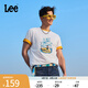 Lee舒適版卡通圖案印花白色男短袖T恤LMT0081234LE-K14 白色 M