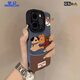 夢侖iPhone16promax手機(jī)殼美拉德卡通小動(dòng)物蘋果16promax皮質(zhì)高顏值防摔復(fù)古蘋果16promax手機(jī)保護(hù)套 藍(lán)色【卡通小動(dòng)物】 iPhone 16 Pro Max
