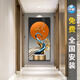 宜巢玄關(guān)墻裝飾畫入戶門過道背景墻掛畫現(xiàn)代輕奢風(fēng)格走廊盡頭壁畫 鴻運當(dāng)頭01 80*160 立體+鑲鉆畫