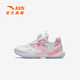 安踏童鞋兒童女小鞋跑鞋2025年夏季新款透氣旋鈕扣女鞋運動(dòng)鞋休閑鞋 安踏白/雪糕粉-2 31 碼