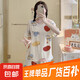睡衣女夏季短袖短褲可愛休閑夏天2025年新款女士卡通薄款家居服 A08長勁鹿 2XL （建議140-160斤）