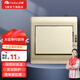 飛雕（FEIDIAO）家用開關(guān)插座面板五孔暗裝插座86型空調(diào)三孔插USB網(wǎng)線電視插A3金 一開多控