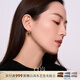 白嵐碧玉耳圈925銀耳環(huán)耳飾女士輕奢高級精致設計配飾生日禮物 碧玉耳圈