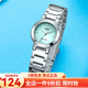 卡西歐（CASIO） 卡西歐(CASIO)女表 鋼帶小表盤(pán)女士石英粉色手表送女友禮物 綠盤(pán)鋼帶LTP-1191A-3C