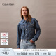 Calvin KleinJeans【CK潮殼】25春夏女士滿(mǎn)印美式復古牛仔夾克外套47B010G XE8-牛仔藍 S