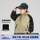 左西兒童沖鋒機能衣服男童秋冬加絨外套2025新款棉衣保暖上衣冬裝潮 黑色【防水耐磨】 160 建議身高160cm左右