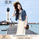 香影牛仔外套短款女2025夏季新款純棉深色復(fù)古小個子百搭短袖上衣 牛仔藍 S