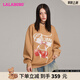 LALABOBO孫雪寧同款寬松顯瘦衛(wèi)衣女櫻桃可愛減齡百搭多巴胺上衣RBDC-TS15 咖色 S