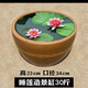 大缸老式水缸米缸家用魚(yú)缸睡蓮荷花盆缸儲水腌菜缸陶瓷瓦缸醬缸酸 容水30斤【花紋款F】睡蓮丨造景丨米酒丨曬醬