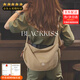 BLACKKISS跨國(guó)品牌女包斜挎包帆布包餃子包女旅行包休閑包戶外包男女通用包 卡其色小號(hào)（優(yōu)質(zhì)版本）容量很大