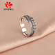 DOLPS925純銀五帝錢(qián)國潮風(fēng)小眾設計復古指戒指錢(qián)幣開(kāi)口指環(huán)轉運女 開(kāi)口均碼戒指S925純銀打造
