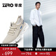 零度Zero男鞋透氣飛織鞋子男士舒適輕便網(wǎng)面運(yùn)動(dòng)休閑鞋男 杏色 39