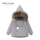 MINI A TURE COPENHAGEN丹麥童裝秋冬男女童mat精靈帽毛領(lǐng)厚夾克防水防風(fēng)保暖外套 鋅紫色 122 cm(130/56)-7y