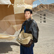 Songmont【蔣奇明同款】山下有松循跡旅行hobo包大容量斜挎電腦包 旅行hobo超大號 沙駝棕 預售8天