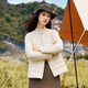 雪中飛羽絨內(nèi)膽女輕薄羽絨服女短款2024年新款冬季內(nèi)搭修身時(shí)尚羽絨服外 米白 M (160)