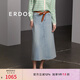ERDOS 春夏復(fù)古A字牛仔長(zhǎng)裙都市休閑風(fēng)復(fù)古女半身裙可水洗 經(jīng)典藍(lán) L 165/72A