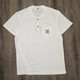 Carhartt卡哈特Carhart K84卡哈美式休閑工裝口袋亨利領(lǐng)短袖T恤寬松嘻哈抗皺特 白色 2XL