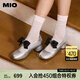 MIO米奧瑪麗珍圓頭蝴蝶結(jié)2025秋季新款洛麗塔甜美高跟單鞋女鞋 銀色 36 (230mm)