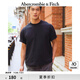 ABERCROMBIE & FITCH【重磅圓領(lǐng)】男裝25夏新款美式復(fù)古棉質(zhì)寬松短袖T恤KI124-5573 黑色 M (180/100A)