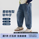 左西童裝男童牛仔褲兒童褲子秋裝秋2025新款男孩中大童長褲洋氣 牛仔色 【挺括有型】 140 建議身高140cm左右